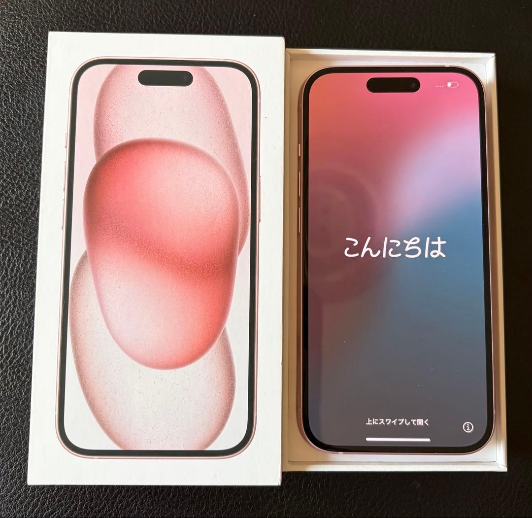美品　iPhone15 128GB ピンク　apple 箱あり
