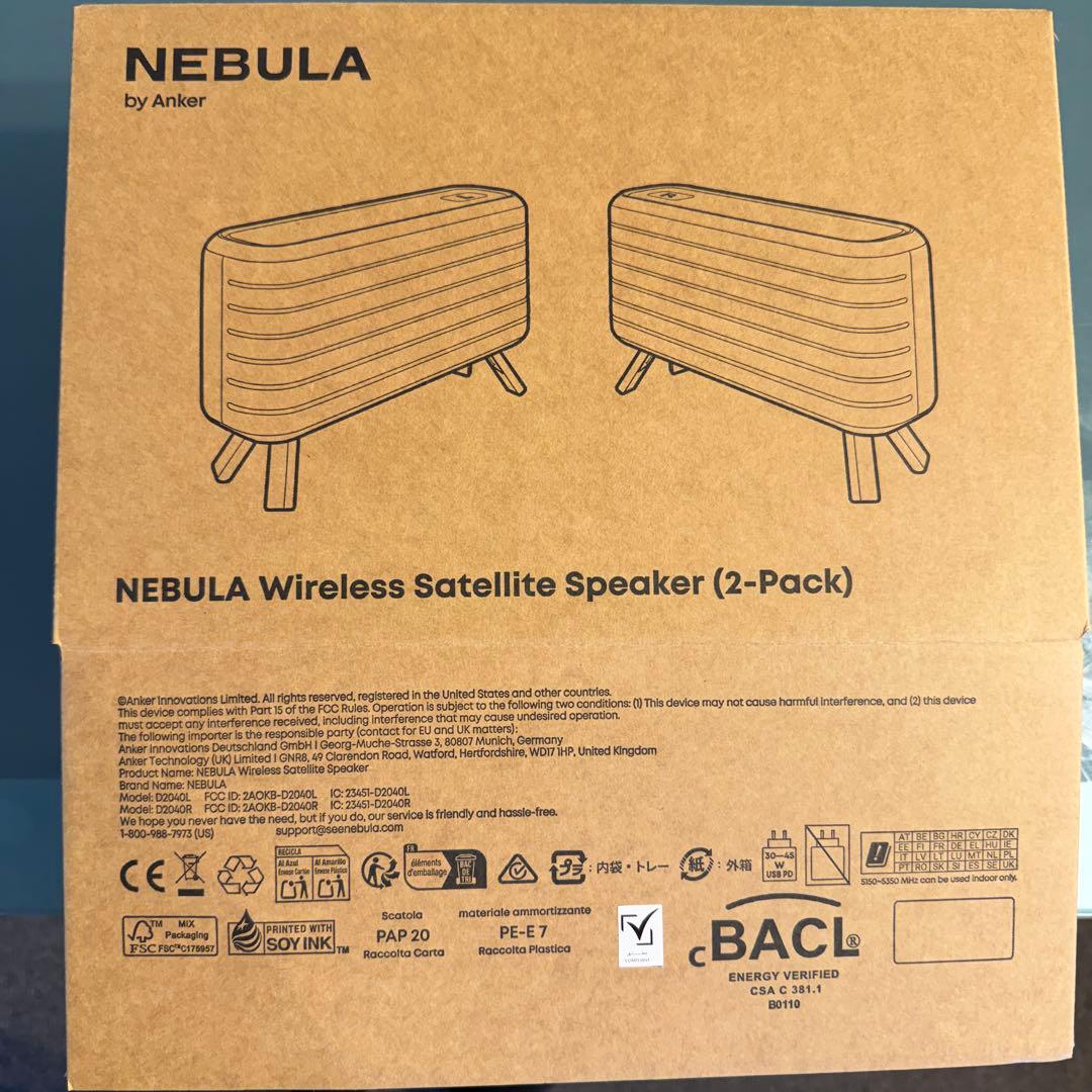 プロジェクター NEBULA Wireless Satellite Speaker 2-Pack