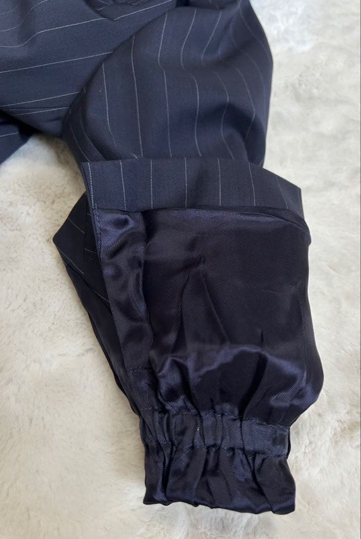 【未使用品】COS/オーバーサイズストライプダブルジャケット/ネイビー