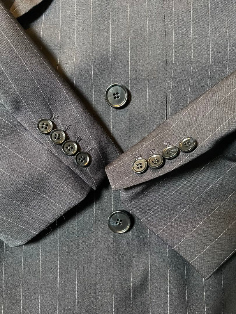 【未使用品】COS/オーバーサイズストライプダブルジャケット/ネイビー