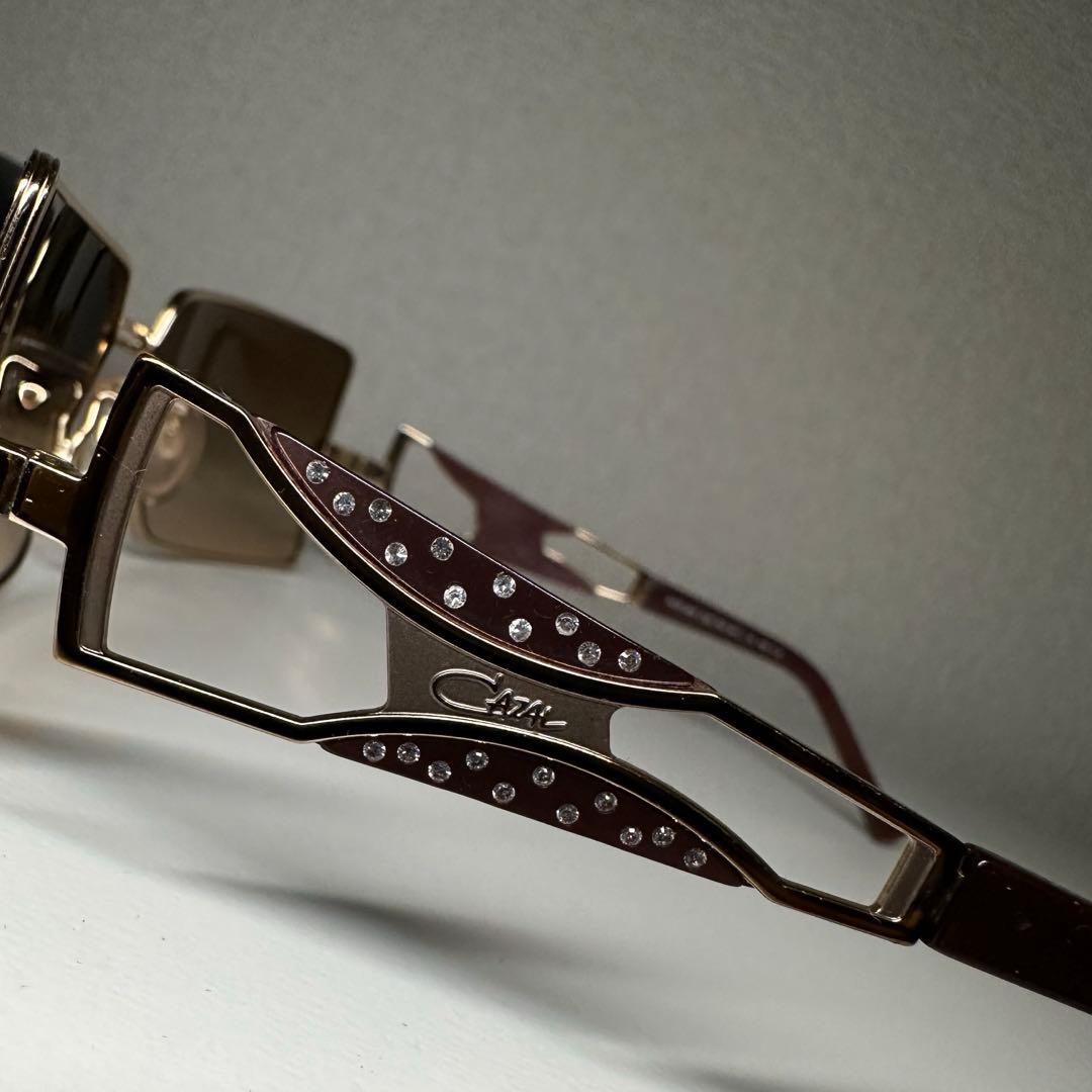廃盤 vintage CAZAL ストーン入り サングラス メガネ ケース付き