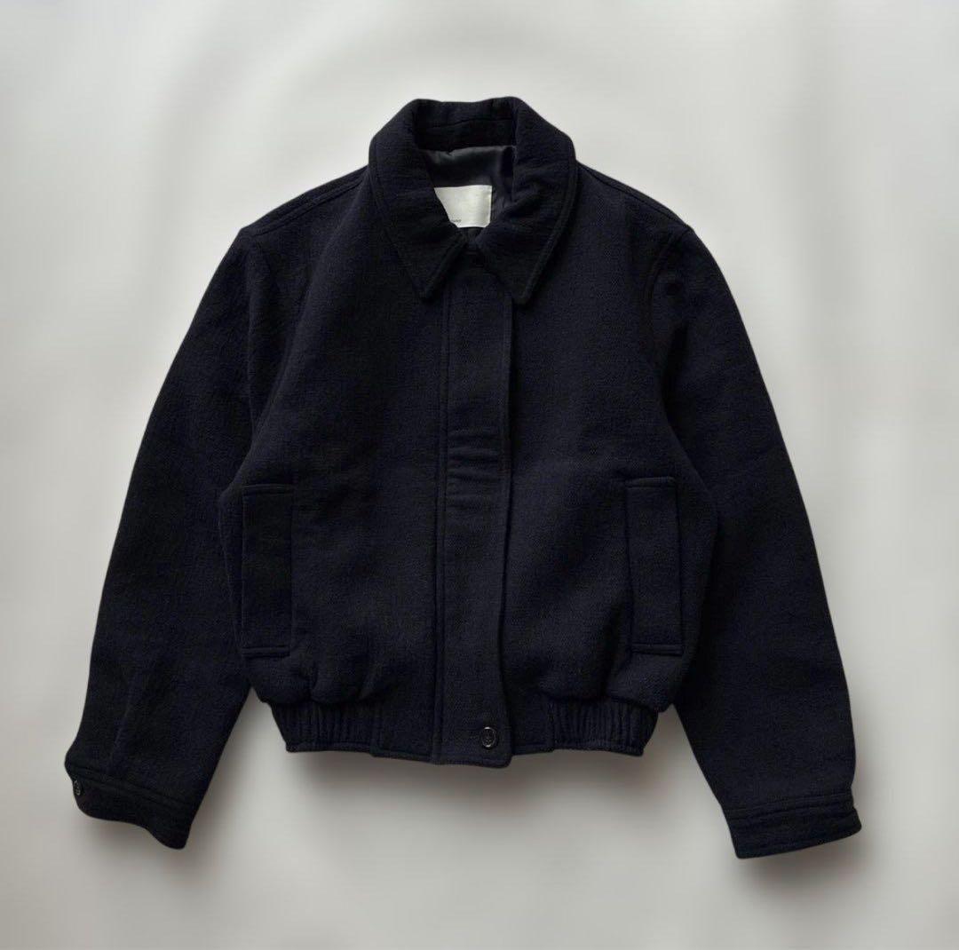 【美品】OHOTORO Mannish Wool Blouson ネイビー