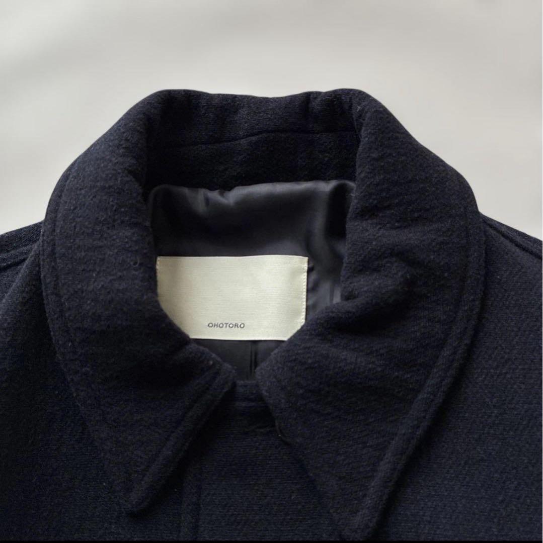【美品】OHOTORO Mannish Wool Blouson ネイビー
