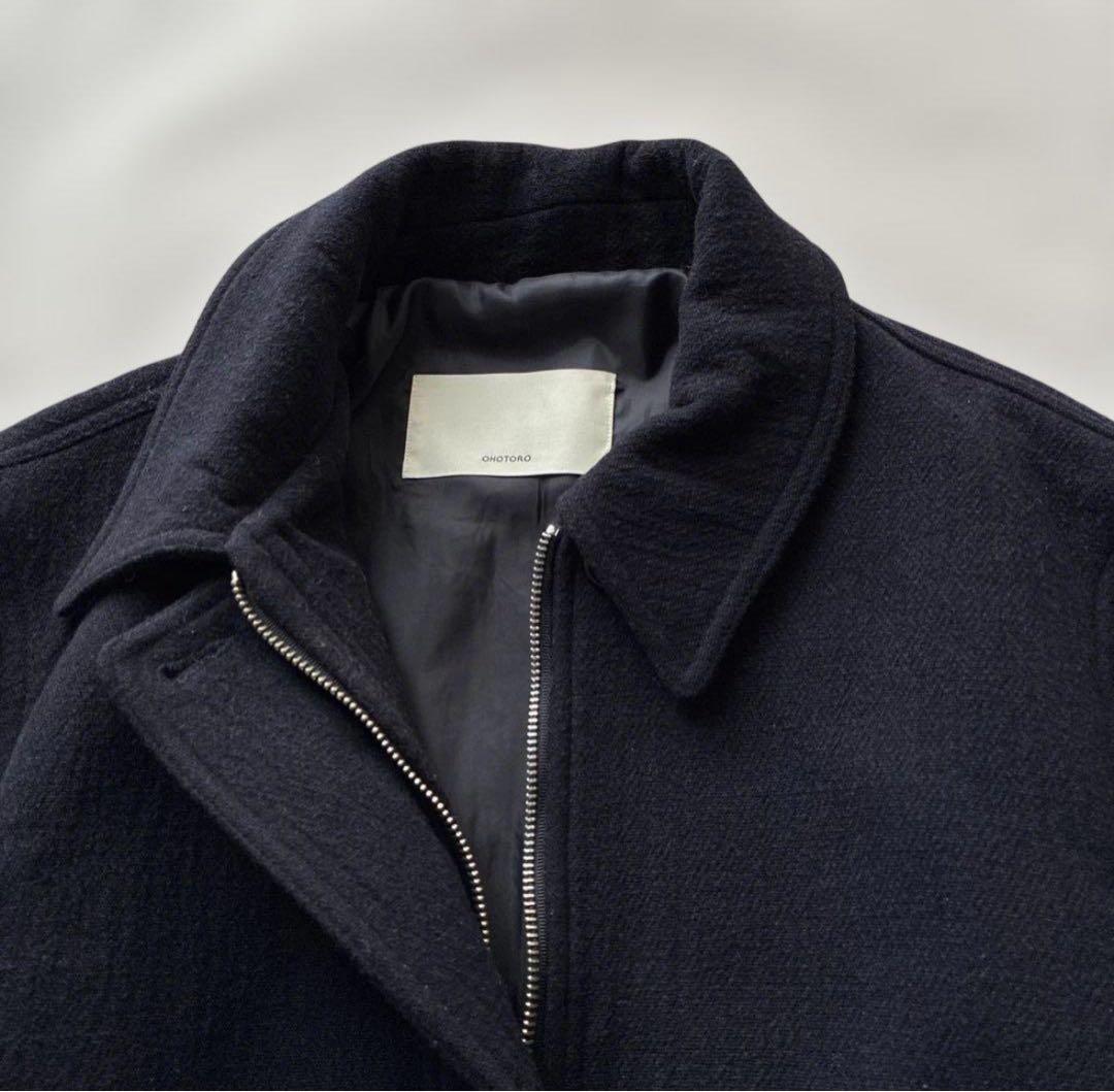 【美品】OHOTORO Mannish Wool Blouson ネイビー
