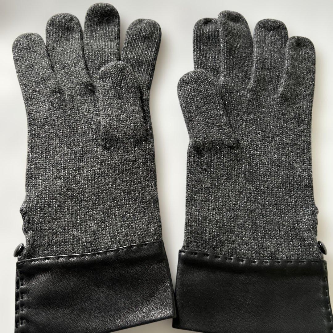 【HERMES】カシミヤグローブ XL