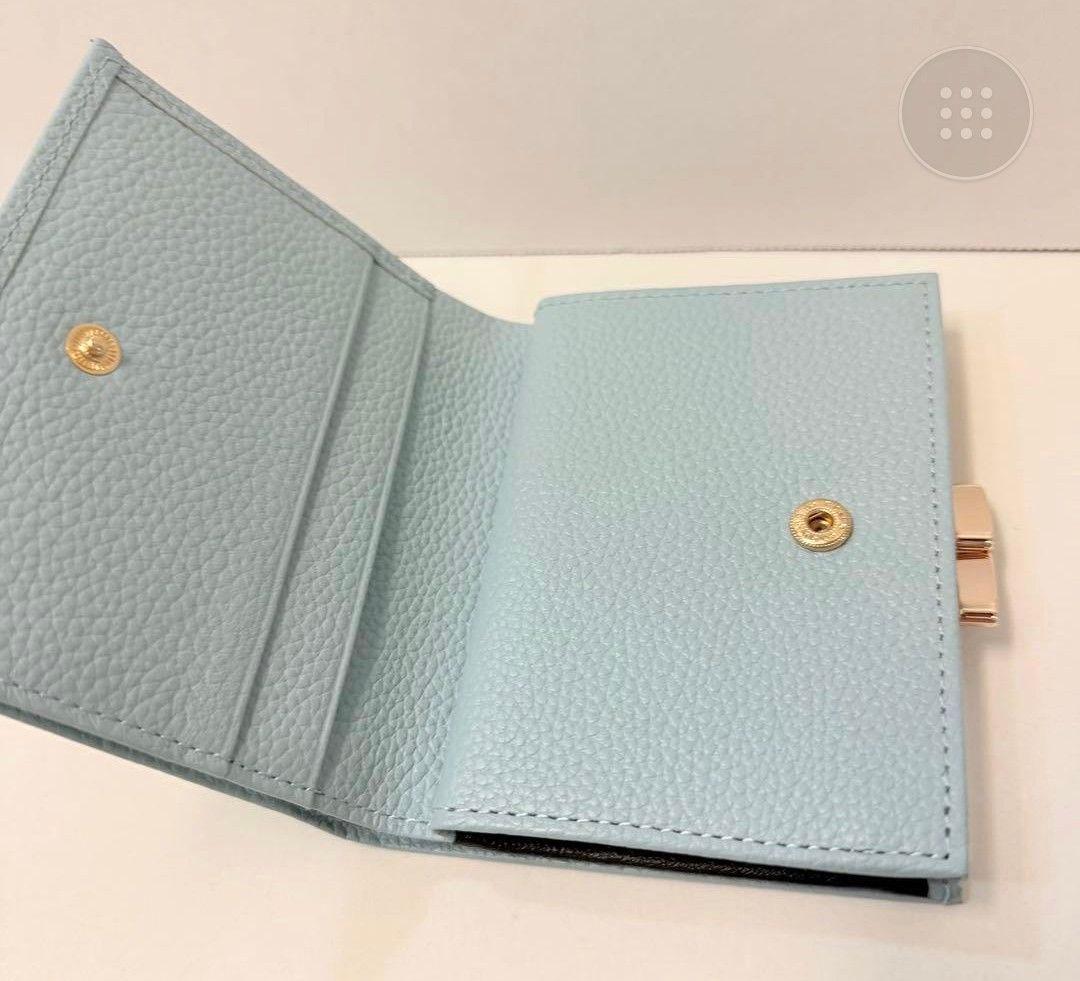 【使用済】皇居 がま口財布　 青（水色）