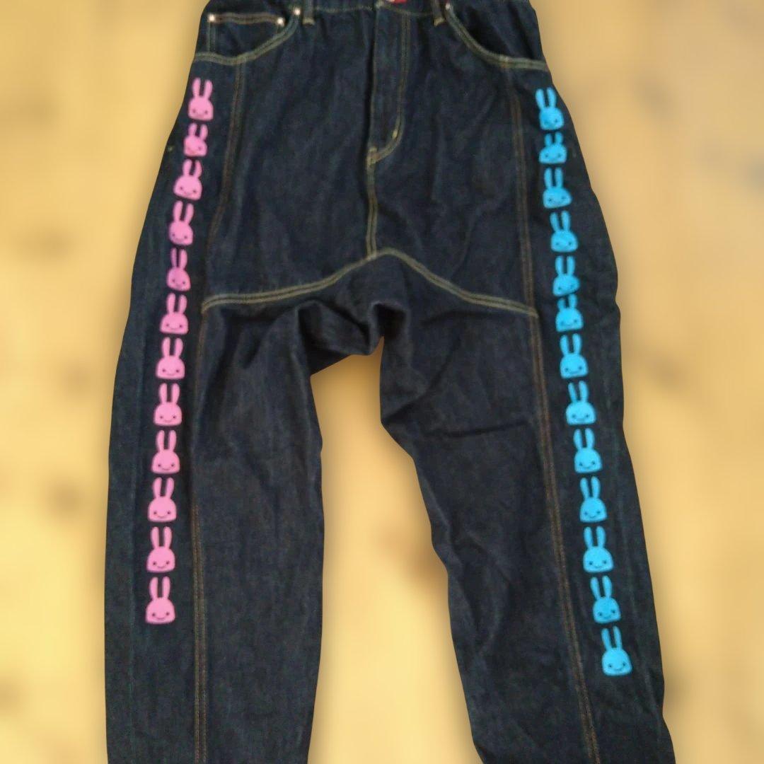 最終価格　CUNE　キューン　ウサギたくさんのデニムサルエルパンツ　М