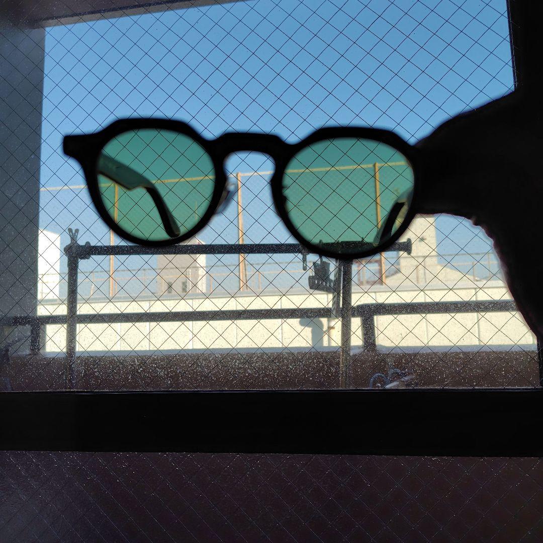 金子眼鏡 ブラックラウンドサングラス