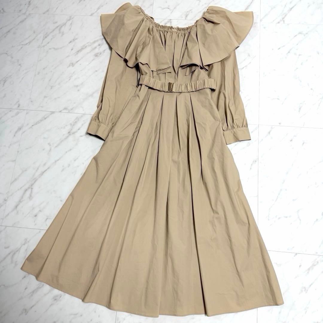 【新品未使用】グレースコンチネンタル フリル ショルダー ワンピース ロング