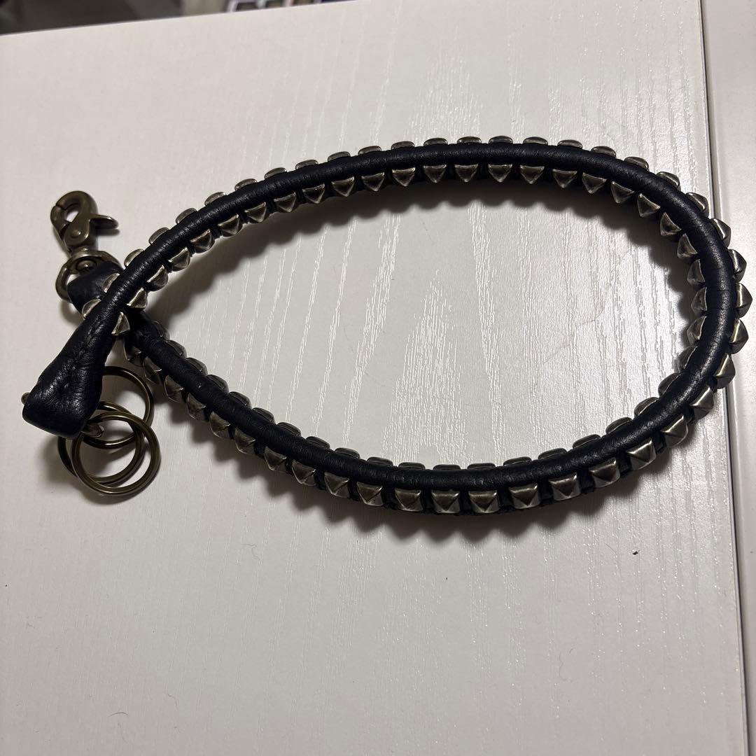 CALEE ウォレットチェーン スタッズ付き