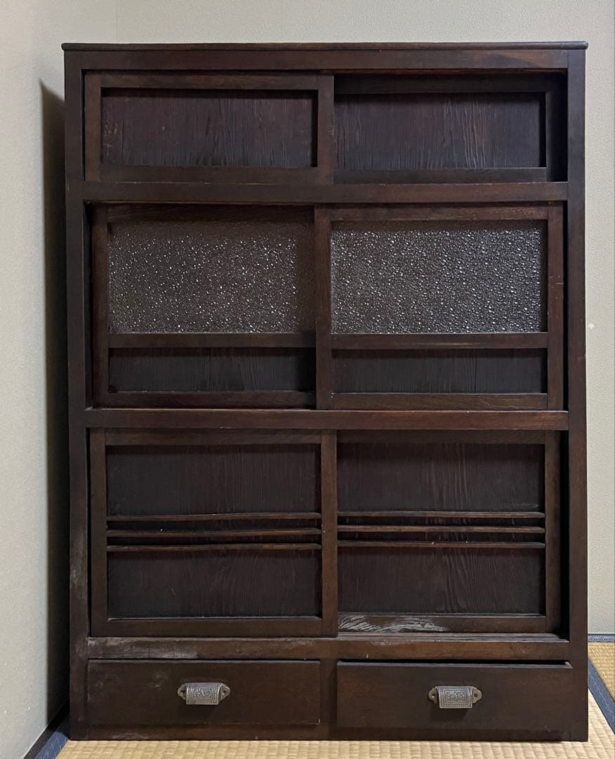 和箪笥 大正 アンティーク タンス 収納 本棚 インテリア
