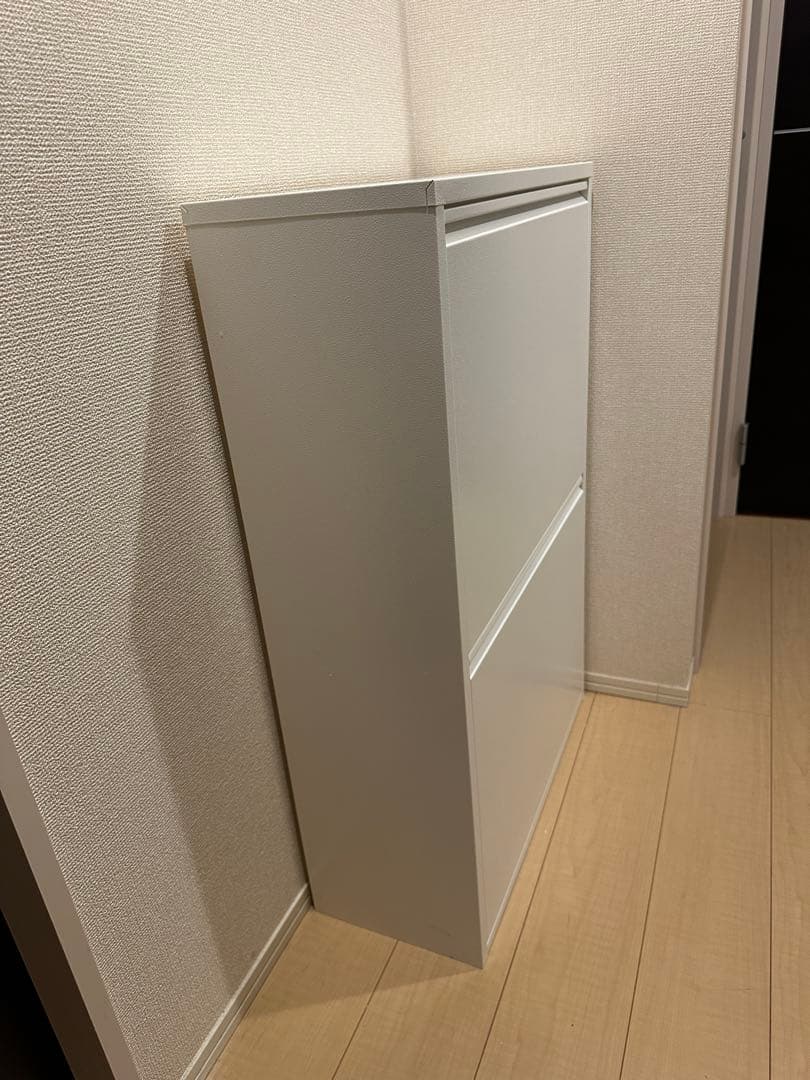 展示品 イタリア製スチールダストボックス 2×2段 ホワイト