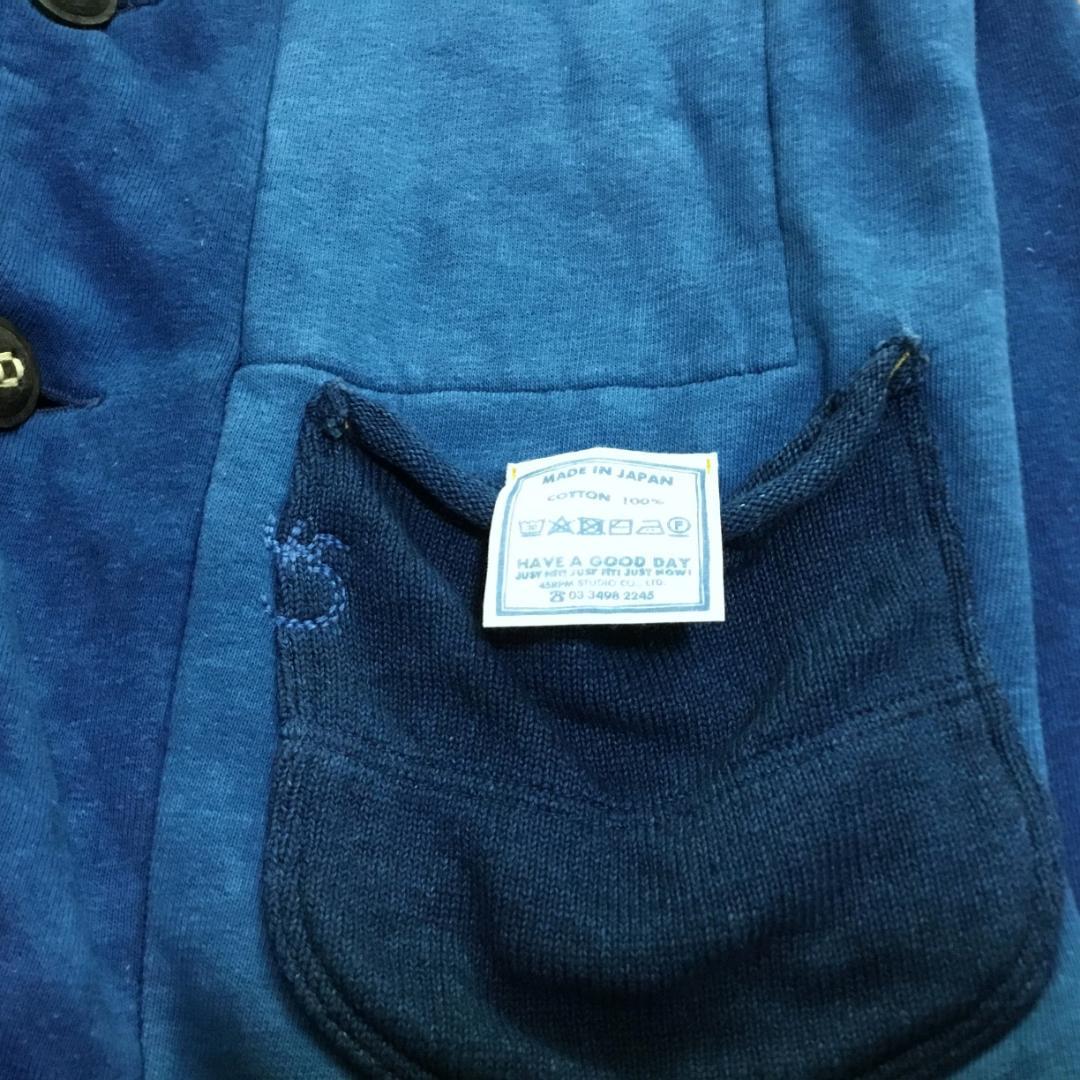 45R 藍職人 いろいろ ムラ染めパッチワーク カバーオール サイズ2