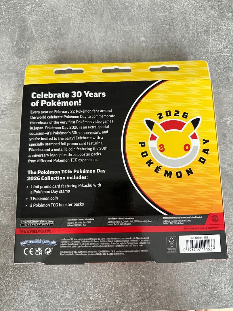 100%正規品　イギリス購入品　ポケモンデイ2026 Pokemon day