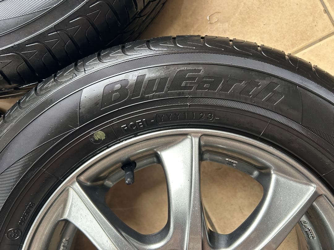 専用品①145/80R13 社外アルミホイール国産バリ山タイヤ4本セット