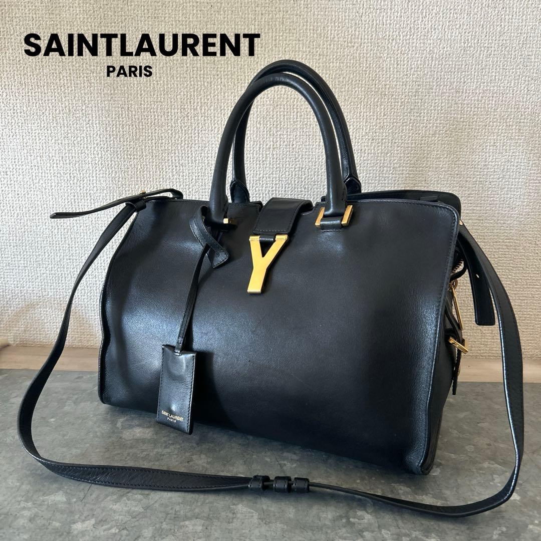 サンローランパリ　プチカバス　ハンドバッグ　2WAYショルダー　ブラック