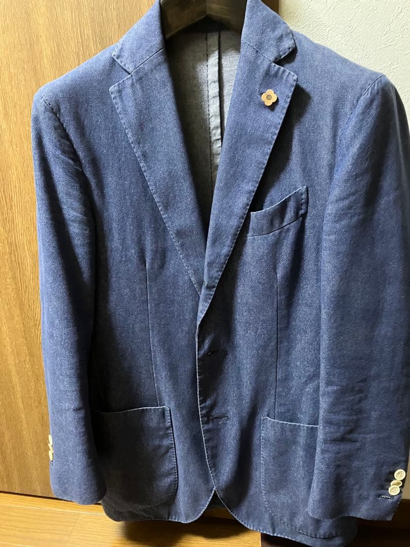 ラルディーニ　ブルー　テーラードジャケット　42