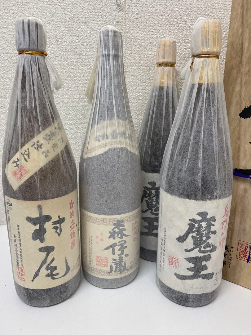 3-1814 森伊蔵　村尾　魔王（2本）3Mプレミアム焼酎　1.8L 計4本