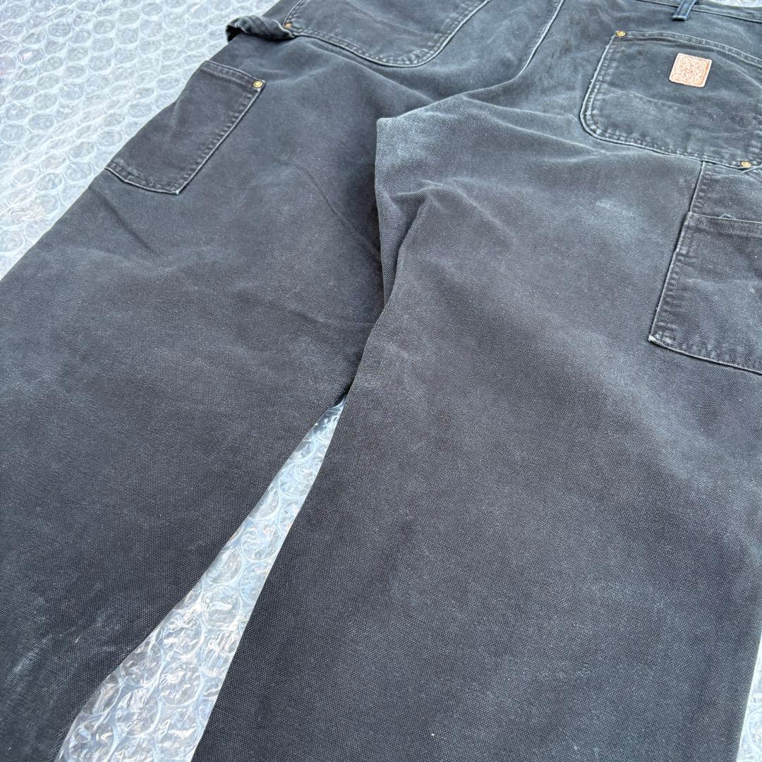雰囲気抜群 90s メキシコ製 Carhartt ダブルニー ワークパンツ ブラ