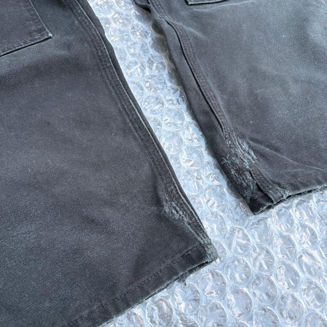 雰囲気抜群 90s メキシコ製 Carhartt ダブルニー ワークパンツ ブラ