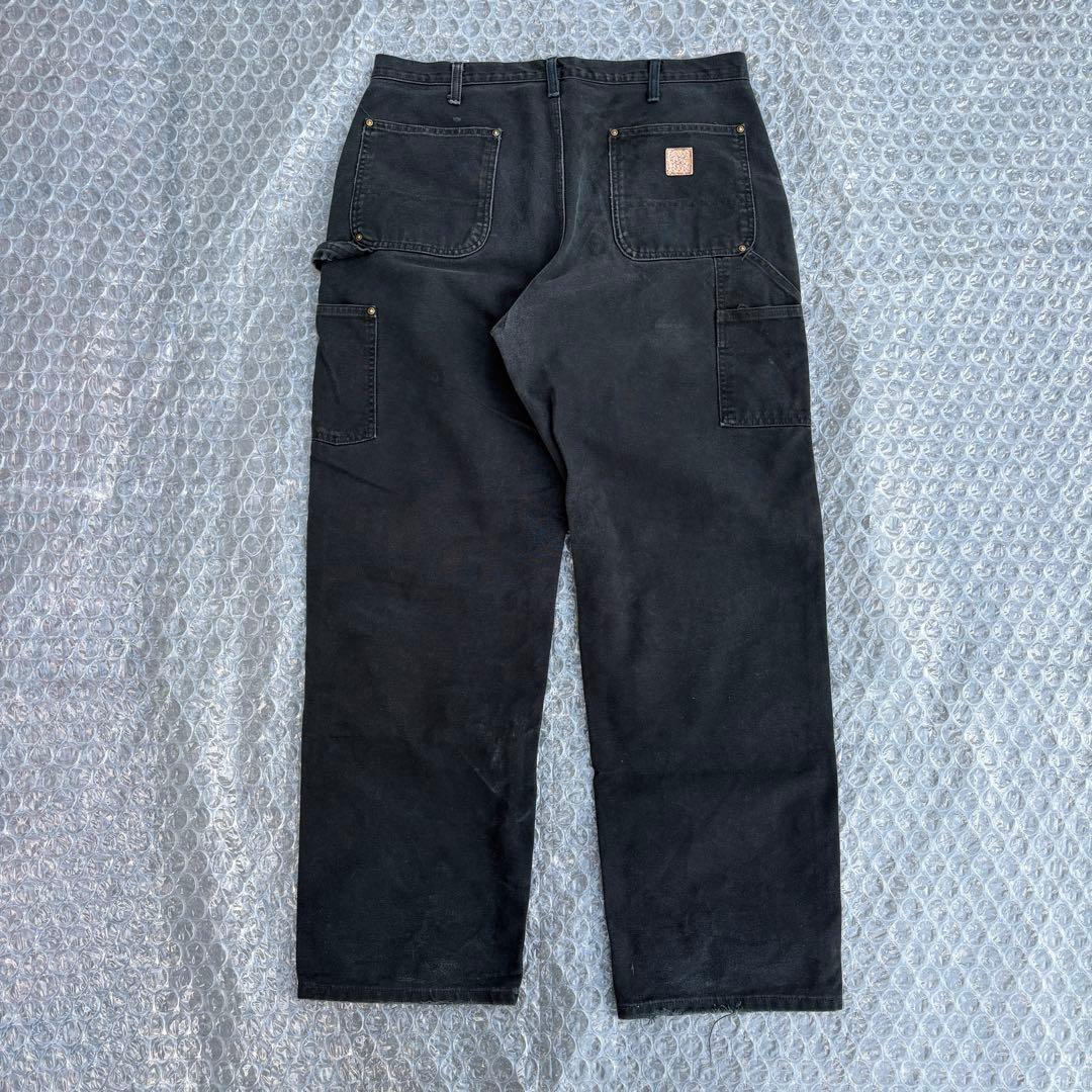 雰囲気抜群 90s メキシコ製 Carhartt ダブルニー ワークパンツ ブラ