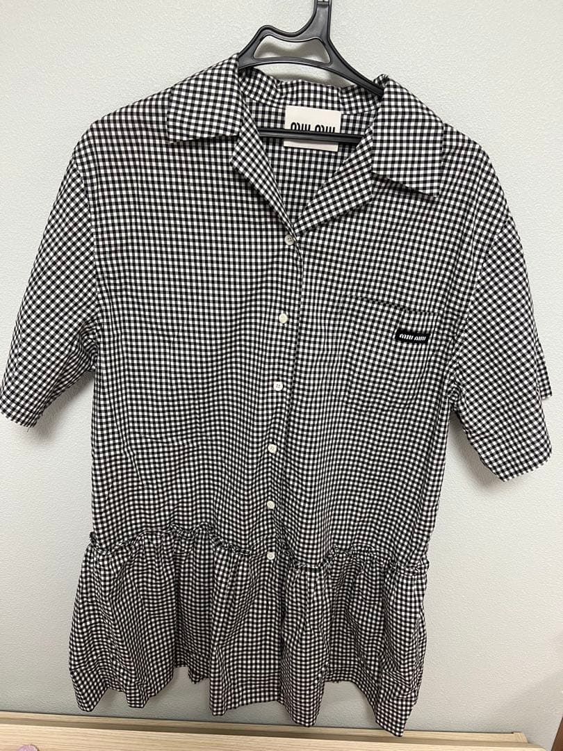 miumiu ミュウミュウ ギンガムチェックワンピース 36サイズ