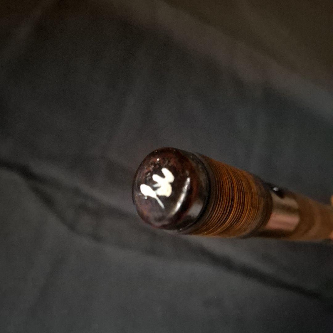 篠笛　古典調　7穴　5本調子　燻風仕上げ　天地胴藤巻き　超鐵仕様