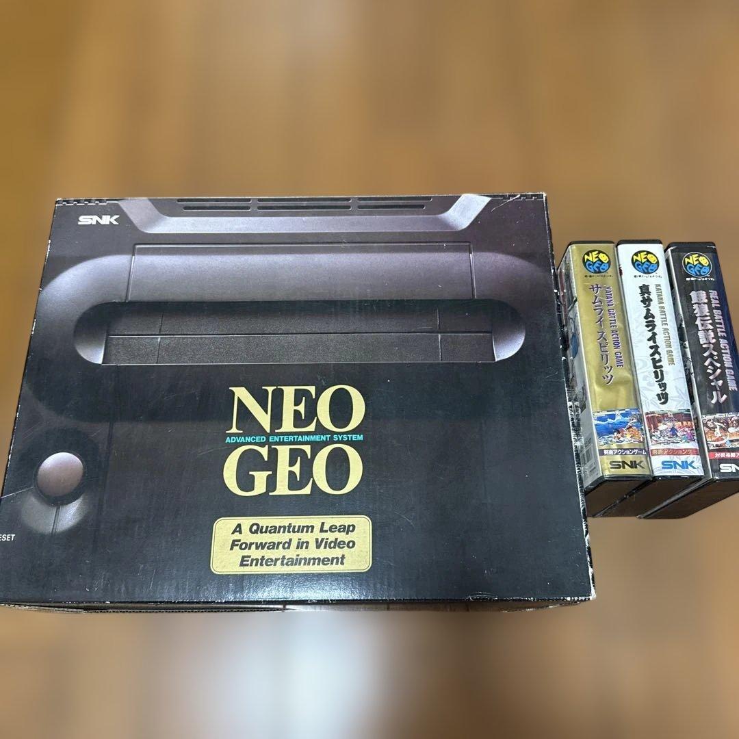 SNK NEOGEO 本体＋ソフト3本セット 起動確認済み ジャンク品