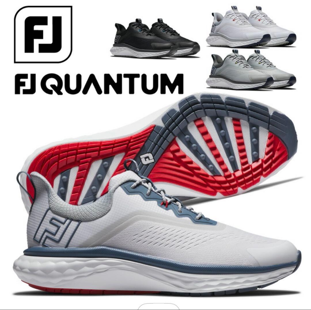 【美品】フットジョイ FJ クオンタム スパイクレス ゴルフシューズ 26センチ
