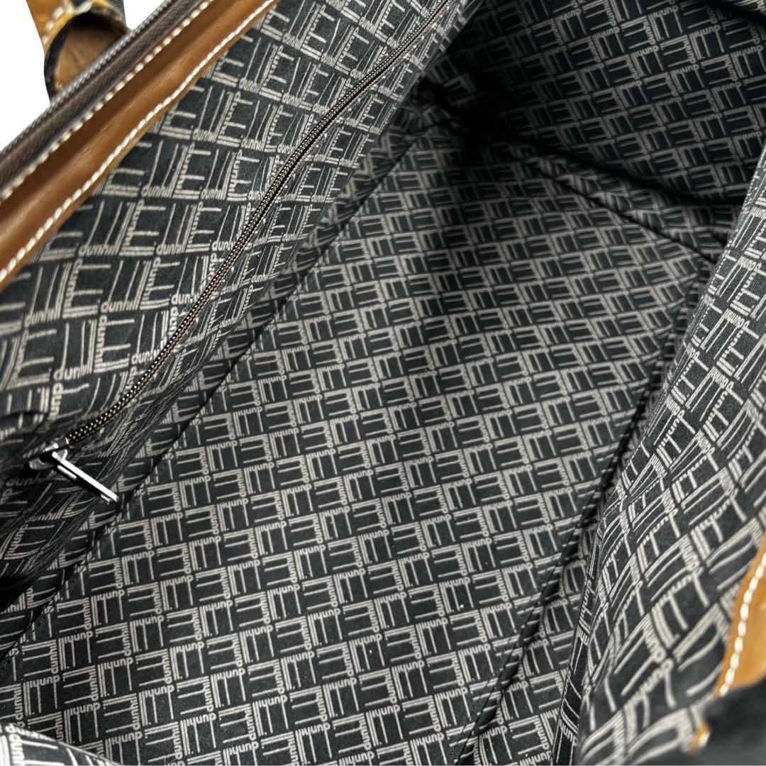 【ヴィンテージ】ダンヒル　ボストンバッグ　トラベル　PVCレザー　グレー　大容量