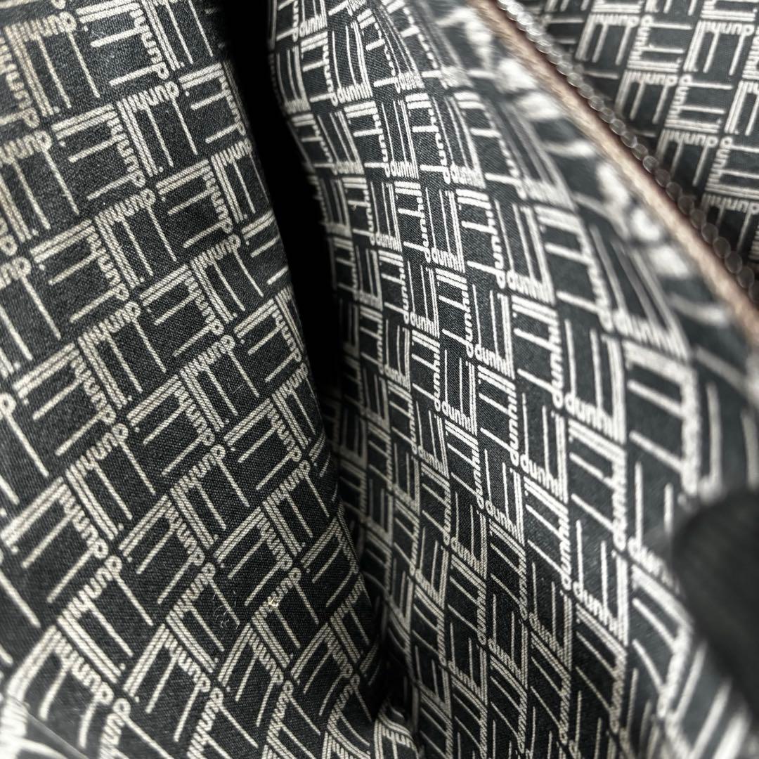 【ヴィンテージ】ダンヒル　ボストンバッグ　トラベル　PVCレザー　グレー　大容量