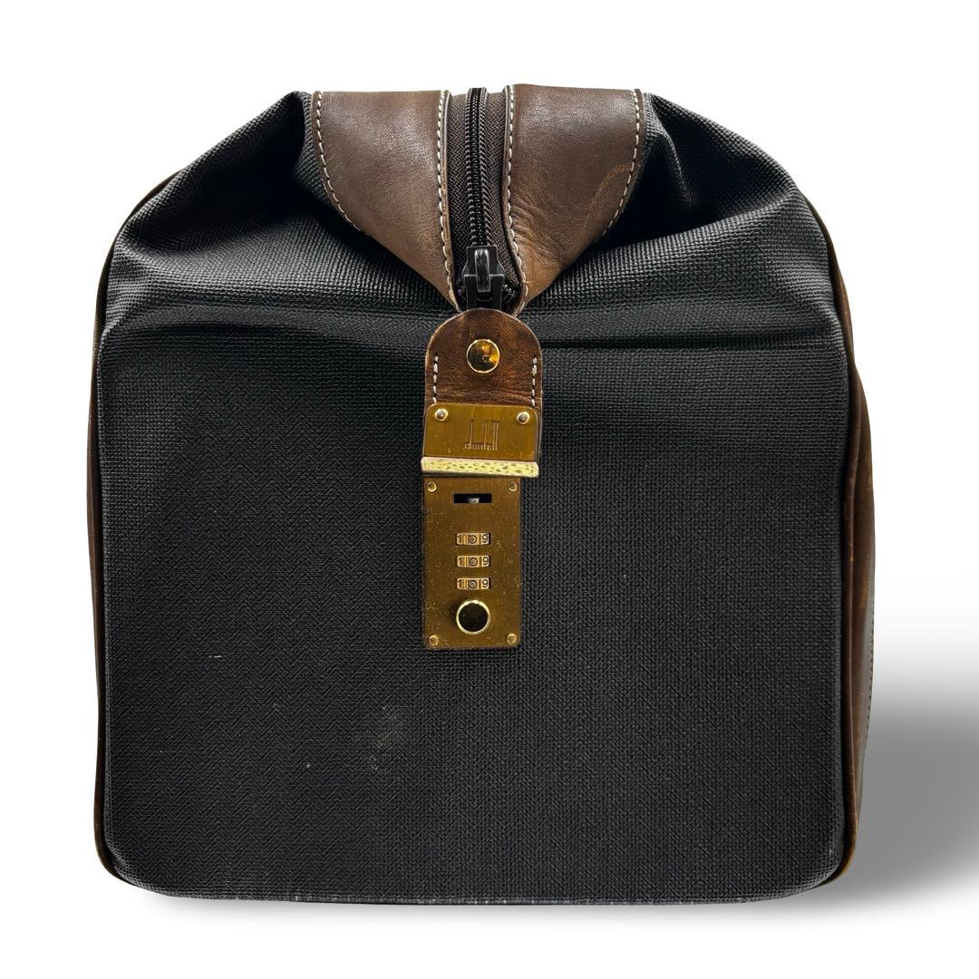 【ヴィンテージ】ダンヒル　ボストンバッグ　トラベル　PVCレザー　グレー　大容量