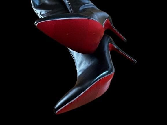 ニーハイ 超ロングブーツ 81cm 柔らかスムースレザー 26.5cm 尖り