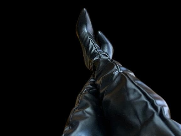 ニーハイ 超ロングブーツ 81cm 柔らかスムースレザー 26.5cm 尖り