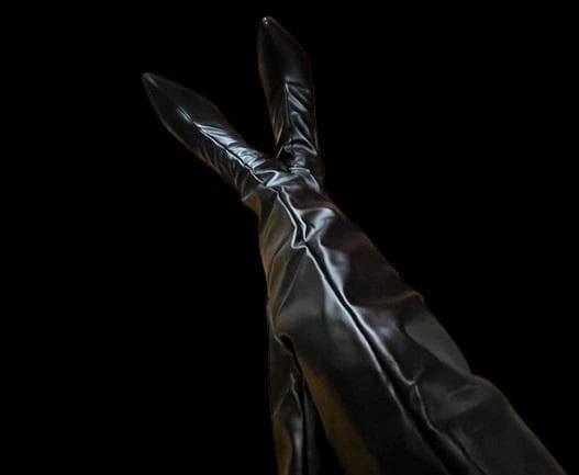 ニーハイ 超ロングブーツ 81cm 柔らかスムースレザー 26.5cm 尖り