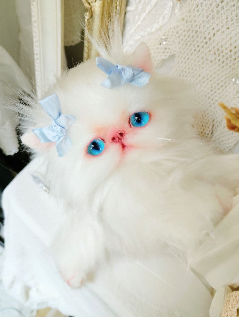 可愛いマフィンちゃん♡エキゾチックロングヘア子猫♡アートドール♡ぬいぐるみ♡