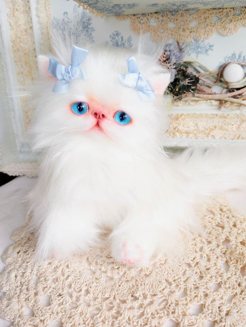 可愛いマフィンちゃん♡エキゾチックロングヘア子猫♡アートドール♡ぬいぐるみ♡