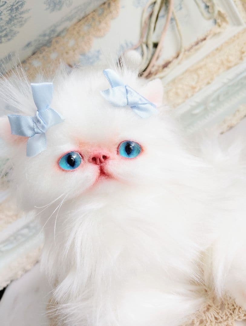 可愛いマフィンちゃん♡エキゾチックロングヘア子猫♡アートドール♡ぬいぐるみ♡