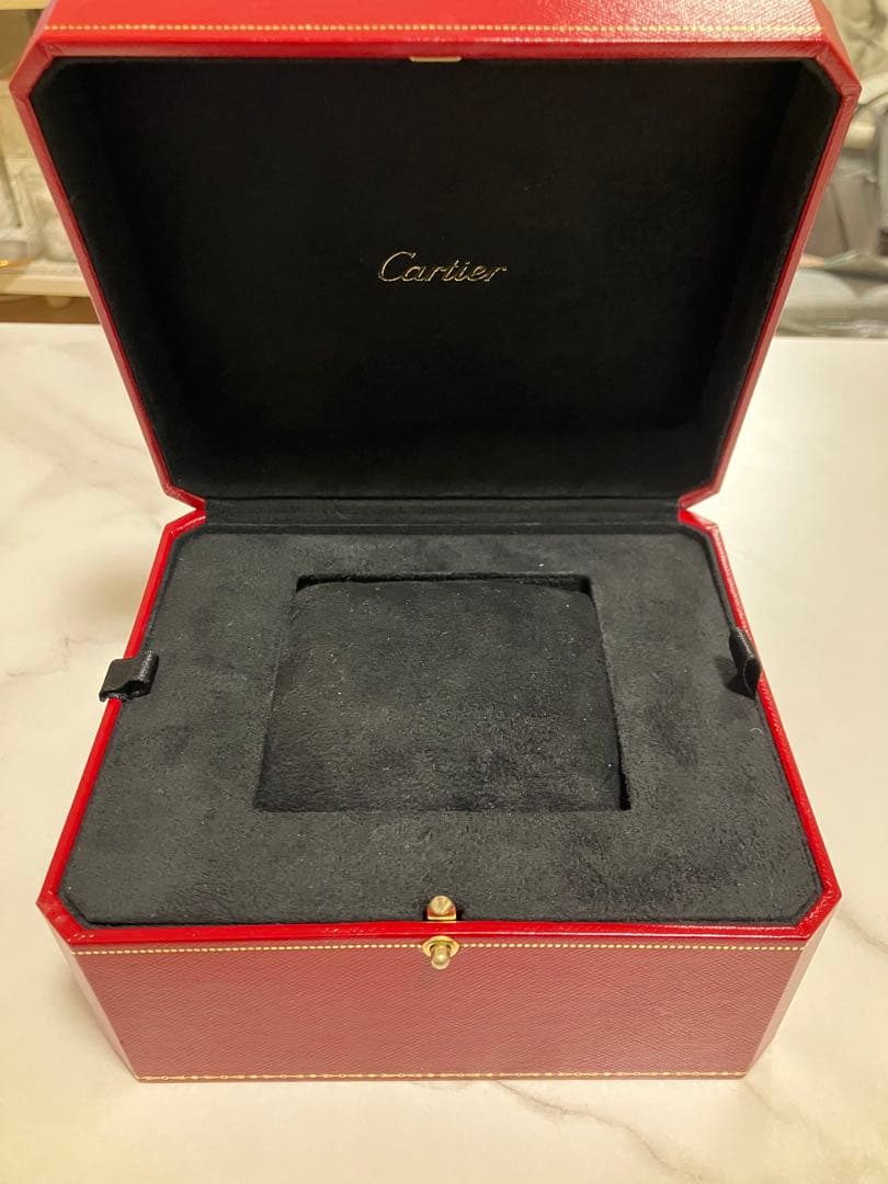 Cartier 時計の赤いレザー風ボックス