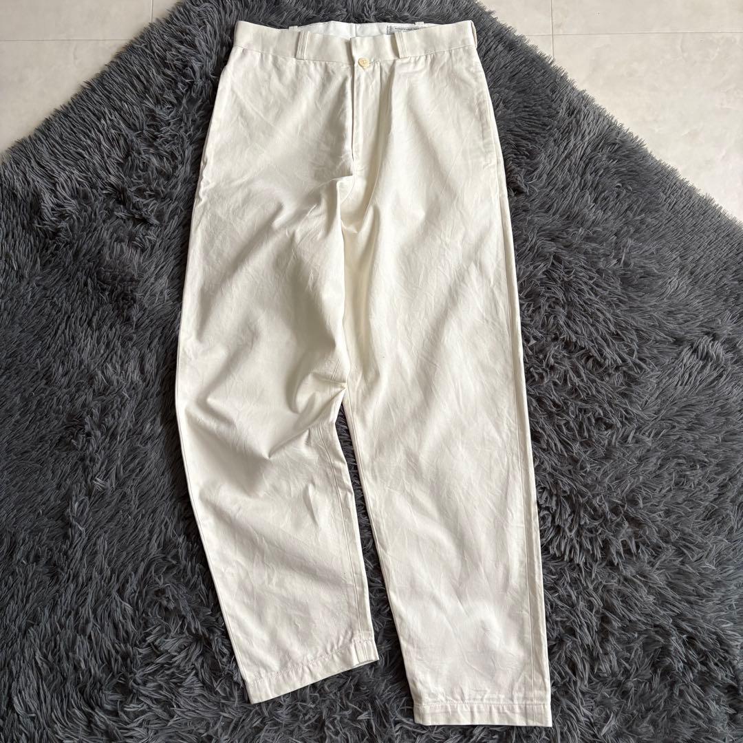 YAECA チノクロス ワイドテーパードパンツ 白29 上質コットン 日本製