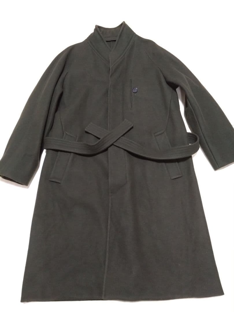 クリストフルメール　モスグリーン ロングコート ベルト付き