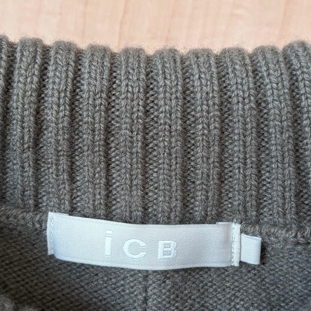 完売　ICB S ソフトカシミヤミックス ハイネックワンピース　¥30,910