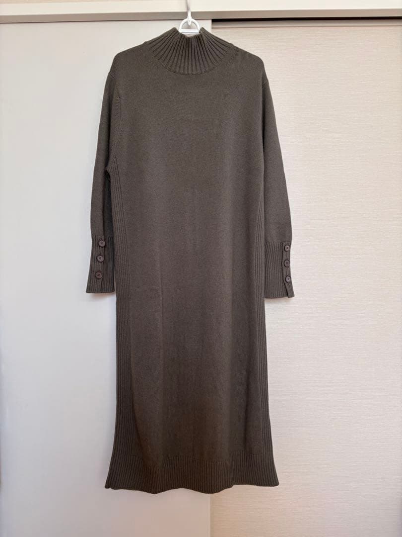 完売　ICB S ソフトカシミヤミックス ハイネックワンピース　¥30,910