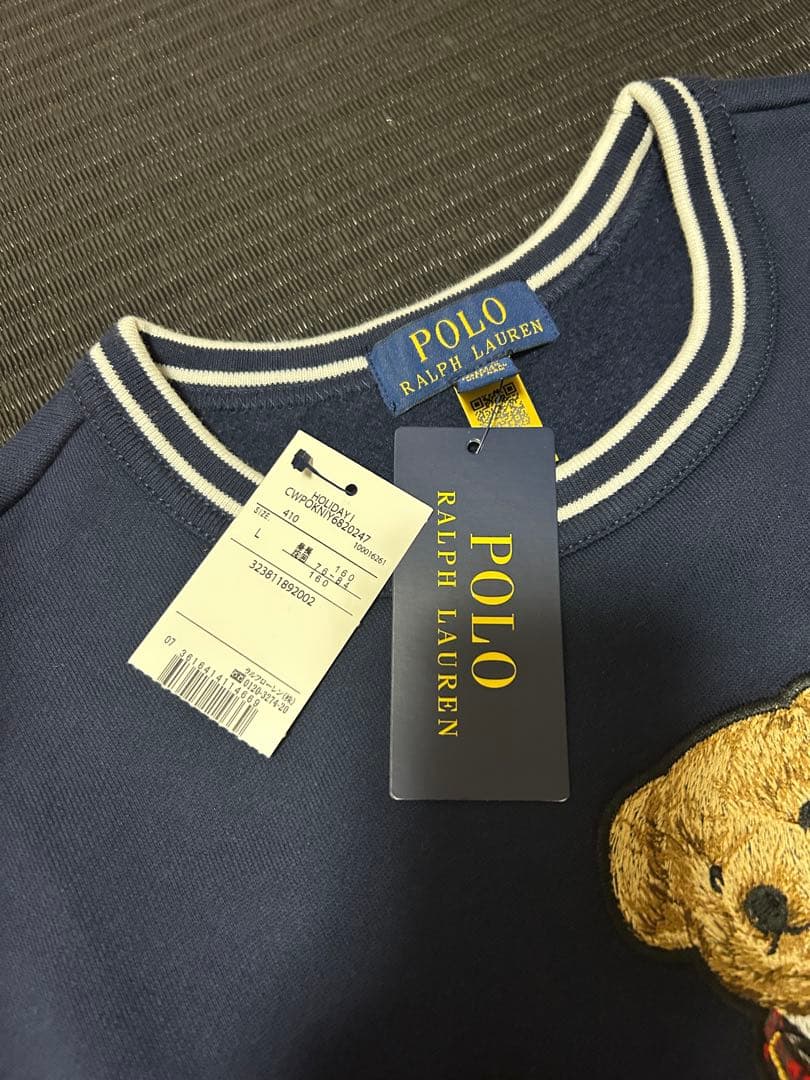 ポロラルフローレン ベア　刺繍　トレーナー　ネイビー　160 タグ付き未使用！
