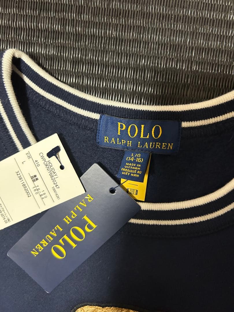 ポロラルフローレン ベア　刺繍　トレーナー　ネイビー　160 タグ付き未使用！