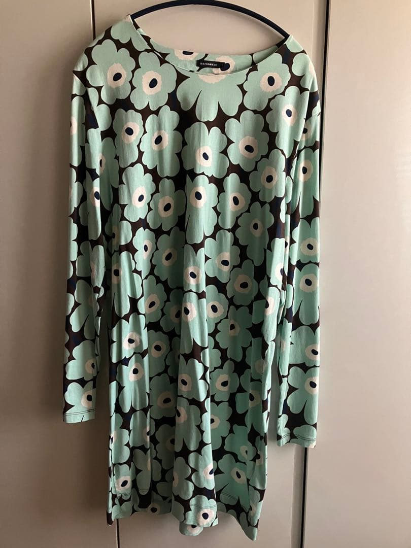 marimekko フラワープリント 長袖チュニック XL