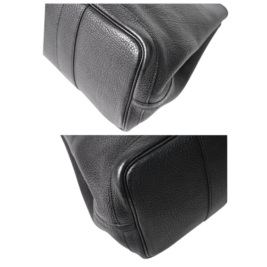 【美品】エルメス　ガーデンパーティPM トートバッグ 黒　ブラック　ネゴンダ