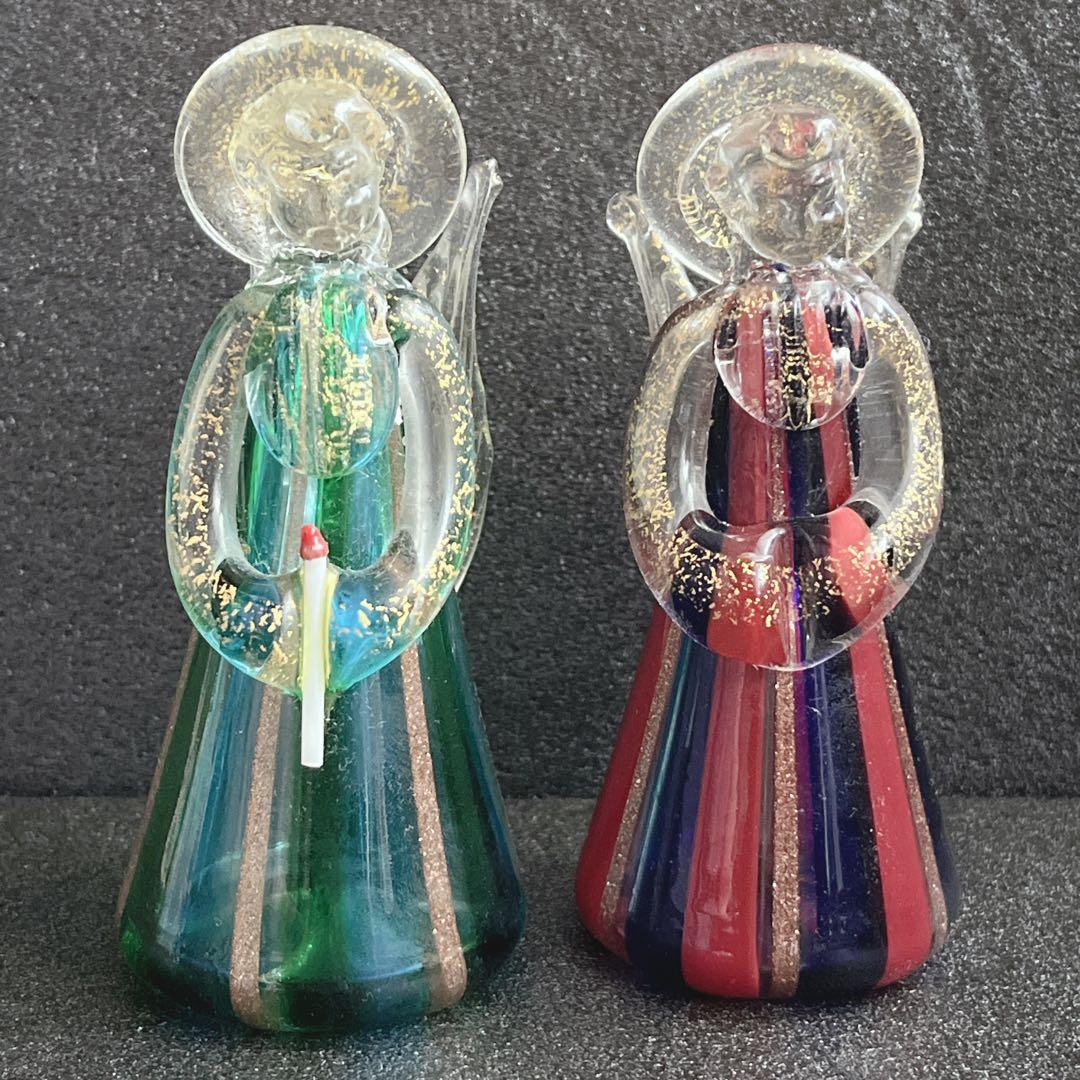 ムラーノガラス ベネチアンガラス エンジェル 2体