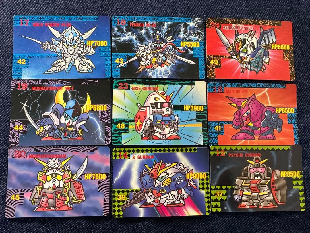 バンプレカード SDガンダム メタル,シルバー含む18枚 1992年 カードダス