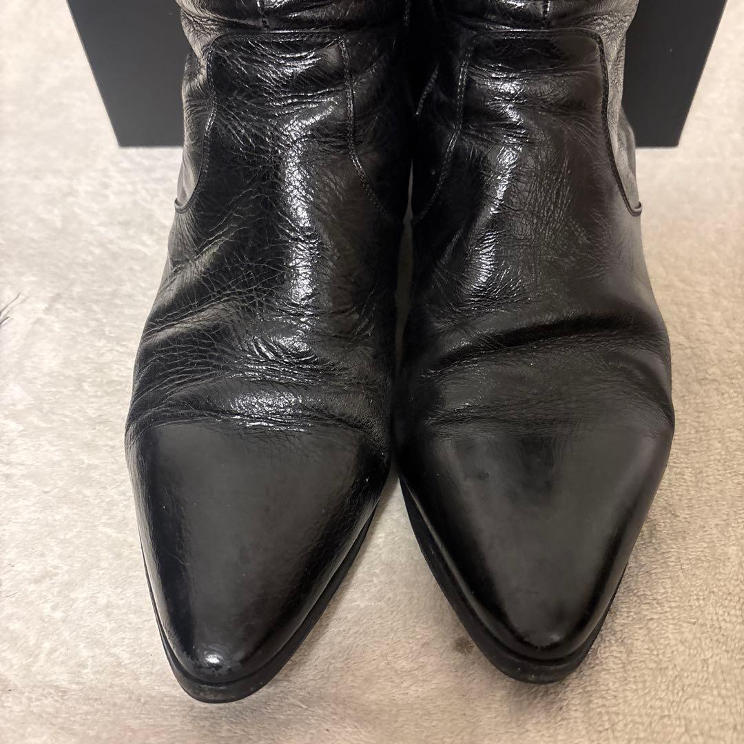 靴 saint laurent paris french lether boots